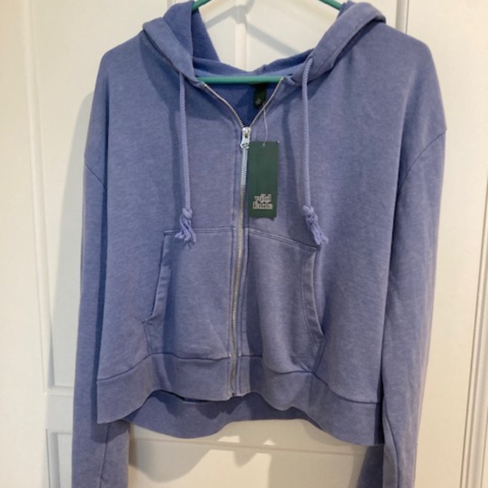 NWT Wild Fable Vintage Distressed Cropped Hoodie Size 2X